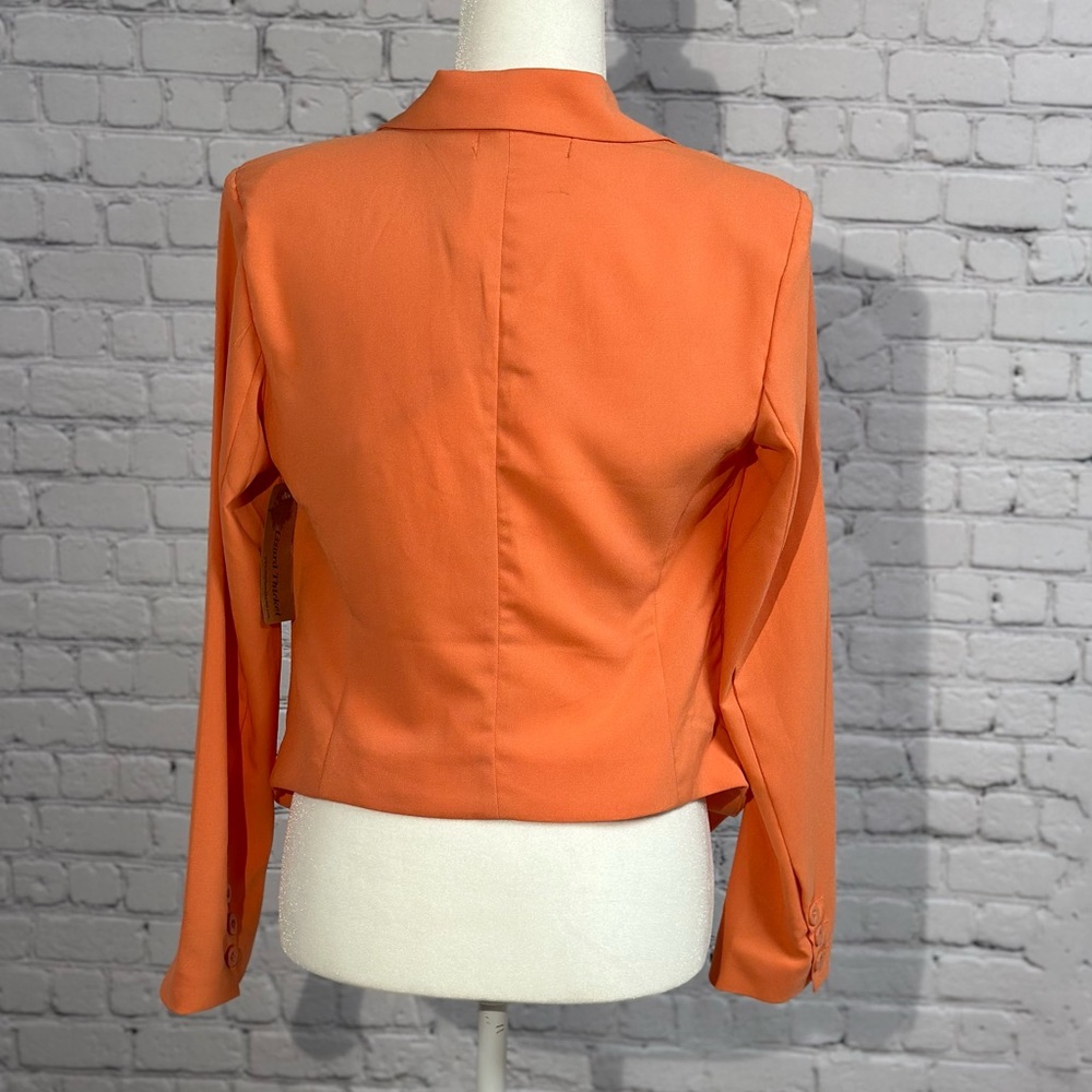 Anna Grace Orange One Button Blazer Size M - Picture 4 of 12